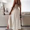 Women's Elegant Lace V-Neck Sleeveless Jumpsuit by FitiqueFit