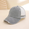 Distressed Washed Mesh Baseball Cap – Frayed Unisex Hat for Outdoor & Daily Wear by FitiqueFit