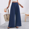 Women's High-Waist Wide-Leg Trousers with Pockets – Full Length by FitiqueFit