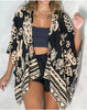 Women’s Printed Cardigan Top with Drop Shoulder Sleeves by FitiqueFit