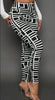 Women’s Geometric Print Knitted Leggings – Casual Stretch Pants by FitiqueFit