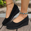 Wedge Heel Slip-On Loafers by FitiqueFit