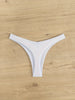 New Bikini Solid Color Cheeky Ruched Thong Bikini Bottoms for Women – High Stretch Polyamide Swim Briefs with Flattering Fit – Casual Swimwear Essential for Beach Pool and Summer Vacation by Stevvex