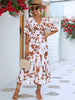 Black White Printed Balloon Sleeve Dress Elegant & Chic Casual Wear For Summer by Stevvex
