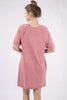 Woman Dress Casually Washed Round Neck Mini Tee Dress - Effortlessly Chic Casual Dress with Pocketed Design by Stevvex