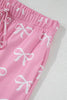 Bowknot Printed Notched T-Shirt and Shorts Set by Simply Love