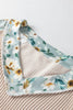 Parchment Twist Ribbed Floral Contrast Patchwork Long Sleeve Top by Wild and Free Boutique