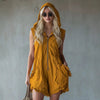 Women's Retro Hooded Zip-Up Sleeveless Cropped Jumpsuit by FitiqueFit
