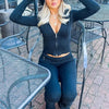 Long Sleeve Sweater And High Waist Long Pants Set by FitiqueFit