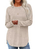 Ribbed Knit Long Sleeve T-Shirt by Simply Love