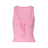 Women's Lace-up Vest Top by My Store