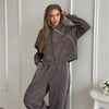 Women’s Sportswear Set Solid Color Cardigan Set by FitiqueFit
