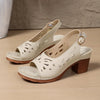Retro Hollow-Out Buckle Strap Open-Toe Sandals – 4 Colors EU 36–43 by FitiqueFit