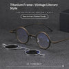 Pure Titanium Small Round Sunglasses – Retro Luxury Shades by FitiqueFit