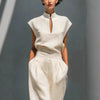 Women's Chinese-Style Satin Short-Sleeve Top & Pants Set by FitiqueFit