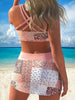 Women's Lace-Up V-Neck Tankini Swimsuit Set by FitiqueFit
