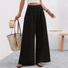 Women's High-Waist Wide-Leg Trousers with Pockets – Full Length by FitiqueFit