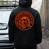 "May the Bridges I Burn Light My Way" Skull Print Hoodie – Men's Bold Statement Pullover, Edgy Streetwear