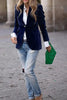 One-Button Lapel Collar Long Sleeve Blazer for Women by FitiqueFit