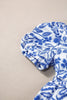 Royal Blue Printed Puff Sleeve Dress Stylish & Feminine Statement Dress For Every Occasion by Stevvex