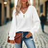 Plus Size Women's V-Neck Solid Top by FitiqueFit