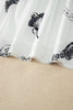 White Western Print Satin Long Skirt by Wild and Free Boutique