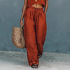 Women's Sleeveless Tank Top & Wide-Leg Pants Set – Linen Blend Summer Two-Piece by FitiqueFit