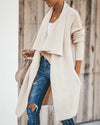 Plus Size Women's Long Fashion Temperament OL OL Knitted Coat