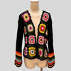 Hand-Crocheted Floral Cardigan Sweater | Boho Open Front Knit Top by FitiqueFit