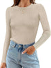 Ribbed Knit Slim Fit Long Sleeve T-Shirt by Simply Love
