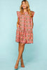Full Size Ruffled Printed Dress with Side Pockets For Women – Trendy Ruffled Dress, Stylish Printed Dress, Pocketed Ruffled Dress, Casual Printed Dress, Functional Dress with Pockets, Flattering Ruffled Dress, Chic Printed Dress with Pockets by Stevvex