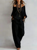 Women's Off-Shoulder Top & Wide-Leg Pants Set by FitiqueFit