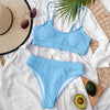 Female High Waist Swimsuit Bikini Sports Swimsuits For Women Two Piece Crop Top Bikini Set High Waist High Cut Bathing Suits Women Swimwear Two-piece Bikini Set Bathing Suit Swimwear by Stevvex