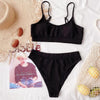 Female High Waist Swimsuit Bikini Sports Swimsuits For Women Two Piece Crop Top Bikini Set High Waist High Cut Bathing Suits Women Swimwear Two-piece Bikini Set Bathing Suit Swimwear by Stevvex