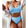 Female High Waist Swimsuit Bikini Sports Swimsuits For Women Two Piece Crop Top Bikini Set High Waist High Cut Bathing Suits Women Swimwear Two-piece Bikini Set Bathing Suit Swimwear by Stevvex
