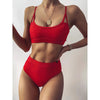 Female Push Up Swimsuit Modern Swimwear For Women Bikinis High Waist Bikini Set Solid Bikini 2 Piece Swimsuit Bathing Suits Women Bathing Suit High Waist Bikini Set Sport Wear Swimming Suit Bikini by Stevvex