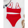 Female Push Up Swimsuit Modern Swimwear For Women Bikinis High Waist Bikini Set Solid Bikini 2 Piece Swimsuit Bathing Suits Women Bathing Suit High Waist Bikini Set Sport Wear Swimming Suit Bikini by Stevvex