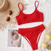 Female Push Up Swimsuit Modern Swimwear For Women Bikinis High Waist Bikini Set Solid Bikini 2 Piece Swimsuit Bathing Suits Women Bathing Suit High Waist Bikini Set Sport Wear Swimming Suit Bikini by Stevvex
