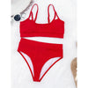 Female Push Up Swimsuit Modern Swimwear For Women Bikinis High Waist Bikini Set Solid Bikini 2 Piece Swimsuit Bathing Suits Women Bathing Suit High Waist Bikini Set Sport Wear Swimming Suit Bikini by Stevvex