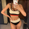 Female Swimsuit High Waist Bikini Women High Waist Bikini Set Two Piece Swimsuits Bikini Top With Bottoms Bathing Suits For Teens Girls Women Swimwear Two-pieces Bikini Set Sport Bathing Suit Swim Lady by Stevvex