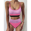 Female Swimsuit High Waist Bikini Women High Waist Bikini Set Two Piece Swimsuits Bikini Top With Bottoms Bathing Suits For Teens Girls Women Swimwear Two-pieces Bikini Set Sport Bathing Suit Swim Lady by Stevvex