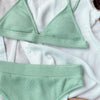 Female Swimsuit High Waist Bikini Women High Waist Swimsuits Triangle Bathing Suit V Neck Two Piece Bikini Sets Women Swimwear Two-pieces Bikini Set Ribbed Bather Bathing Suit Swim by Stevvex