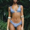 Female Swimsuit Women String Triangle Top Bikini Bottom Printed Push Up Swimsuit Bikini Sets Two Piece Split Button Beachwear Bathing Suit High Waist Bathing Suit High Cut by Stevvex