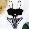 Female Two Piece Swimsuit Low Waist Bikini Floral Printing Swimwear Push Up Bathing Suit Detachable Padded Push Up Striped Bikini Set Two Piece Swimsuit Ladies Vintage Lace Bikini Sets Beach Swimwear by Stevvex