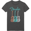 Fender Triple Guitar [T-Shirt] by Rock Band Apparel