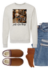Just a Few Things Doll Face Graphic Crewneck Sweatshirt by Ocean & 7th