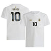 adidas Lionel Messi #10 Argentina National Team Mens Player Name & Number T-Shirt (White Small) by EasyOptionXY