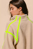 BiBi Contrast Edge Half Zip Up Sherpa Jacket by FitiqueFit