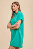 Turquoise Short Sleeve Dress Casual and Comfortable Dress For Women by Stevvex