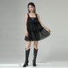 Dress Loose Slimming Pure Color Mesh Lace Skirt